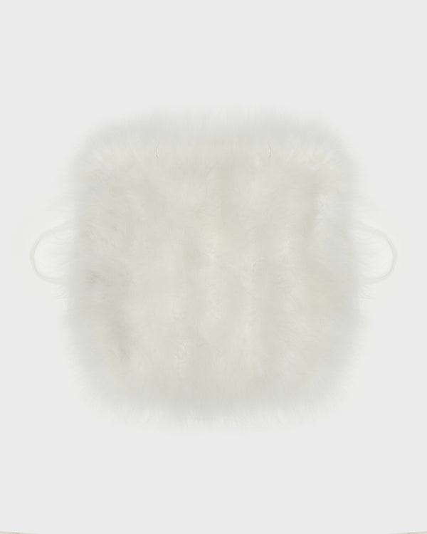 Mini feather bag - white - Yves Salomon