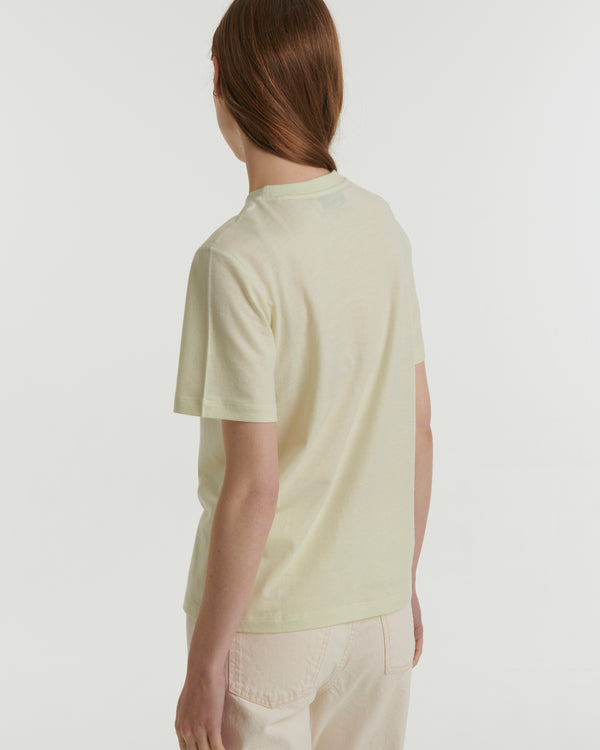 Cotton-cashmere jersey T-shirt - 
lemonade - Yves Salomon