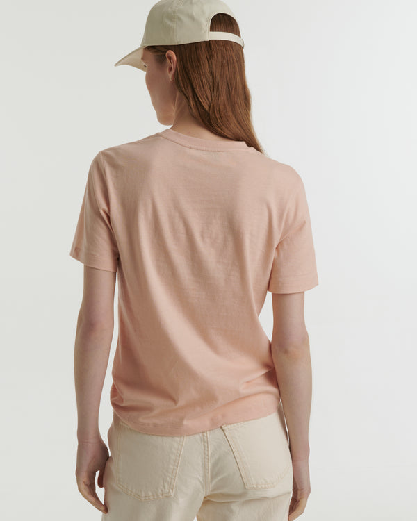 Cotton-cashmere jersey T-shirt - pink - Yves Salomon