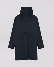 Long fishtail parka in techical fabric