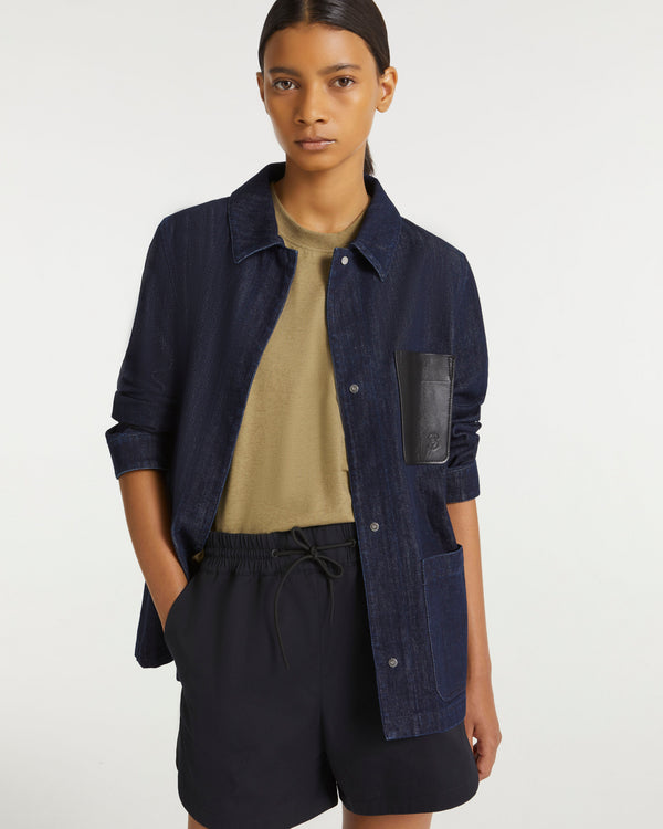 Denim workwear jacket - blue - Yves Salomon