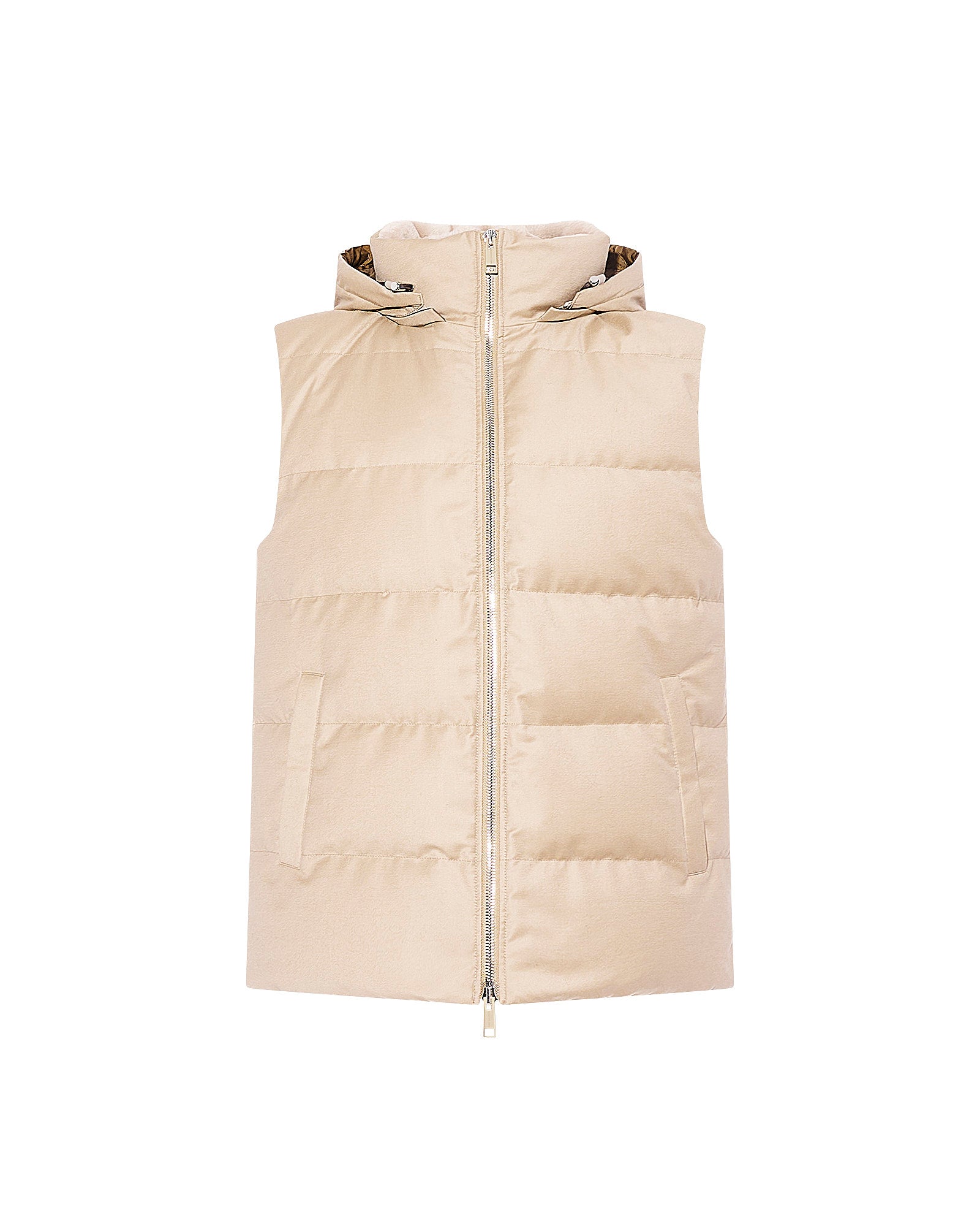 Down Gilet made with Loro Piana fabric with mink fur trim - Yves Salomon
