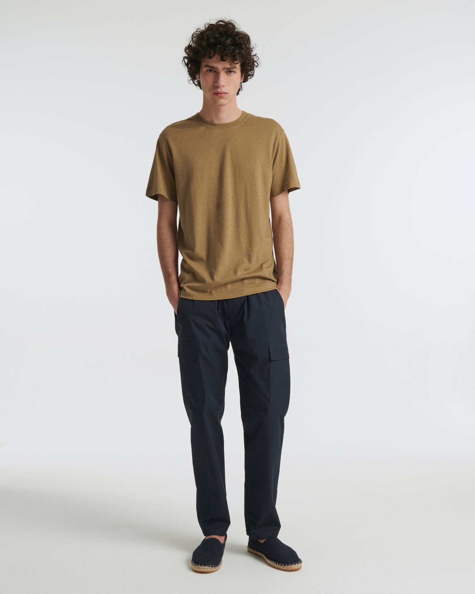 Private sale - Cotton- Cashmere jersey T-shirt - khaki - Yves Salomon