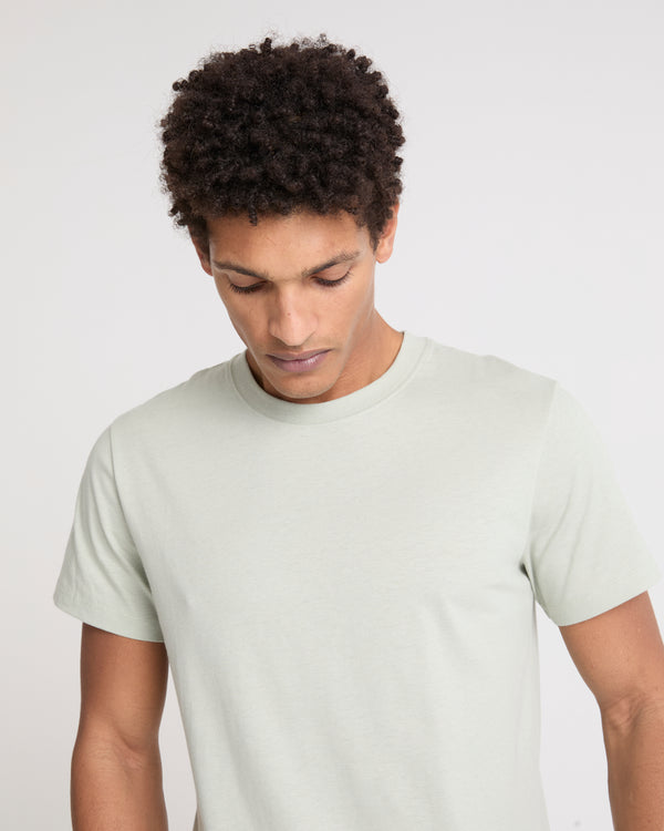 Cotton-cashmere jersey T-shirt - light green - Yves Salomon