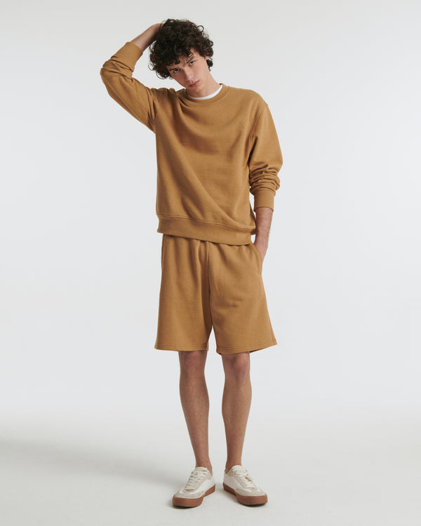 Fleece cotton-cashmere sweatshirt - camel - Yves Salomon