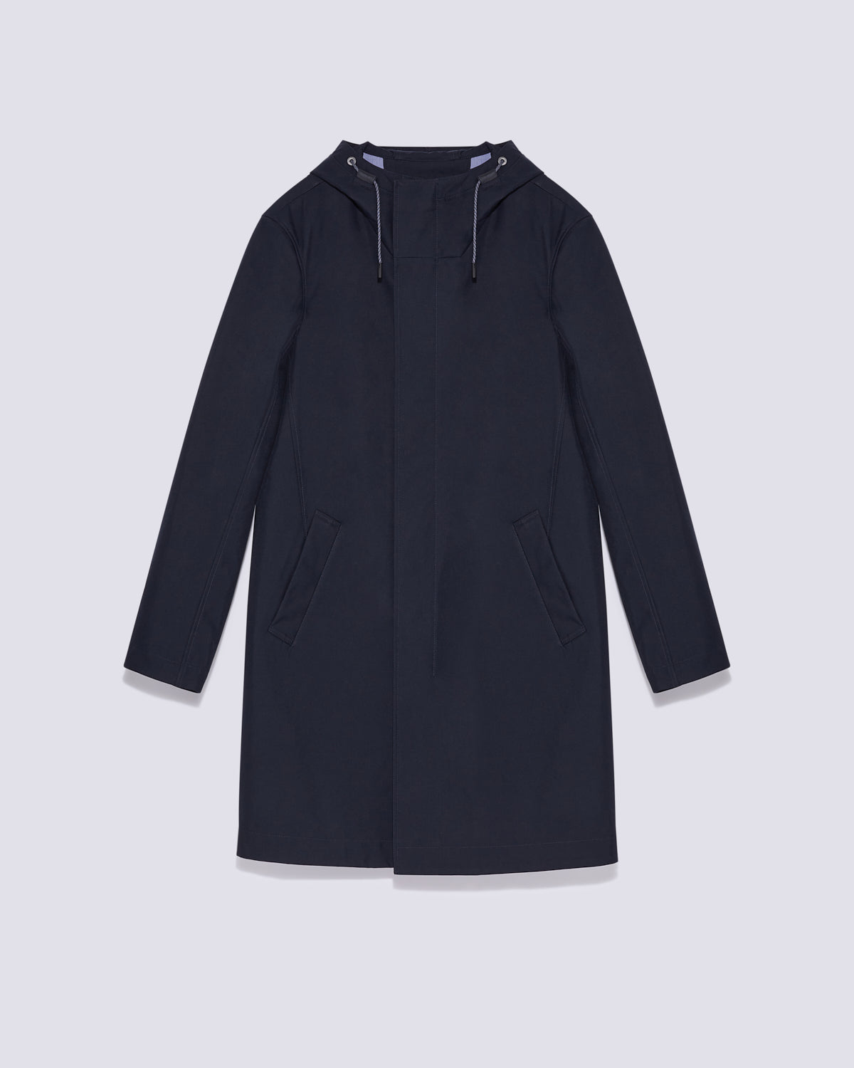 Private sale - Hooded coat in double-sided fabric with leather details -Yves Salomon