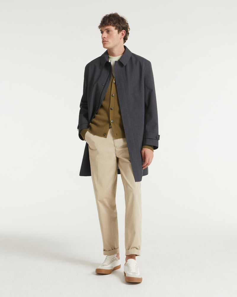 Technical cold wool Mac coat-Yves salomon-Winter sale & boxing day