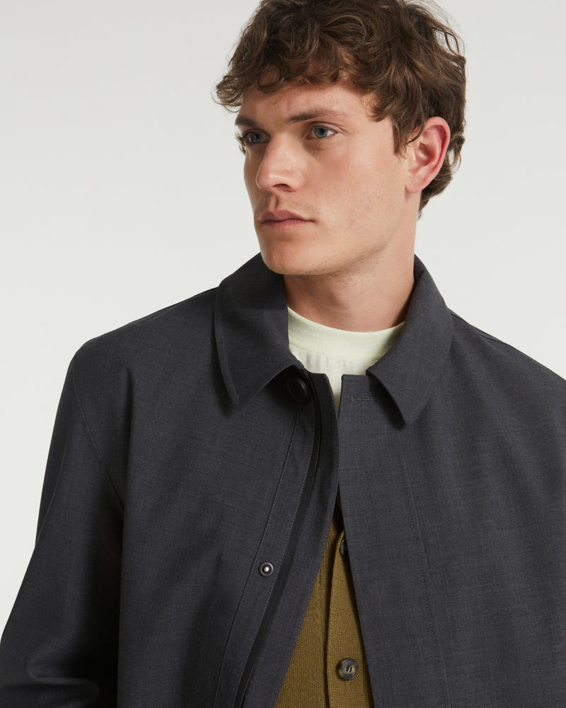 Technical cold wool Mac coat-Yves salomon-Winter sale & boxing day