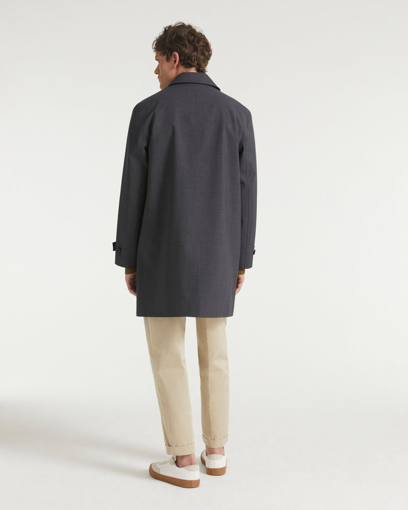 Technical cold wool Mac coat-Yves salomon-Winter sale & boxing day