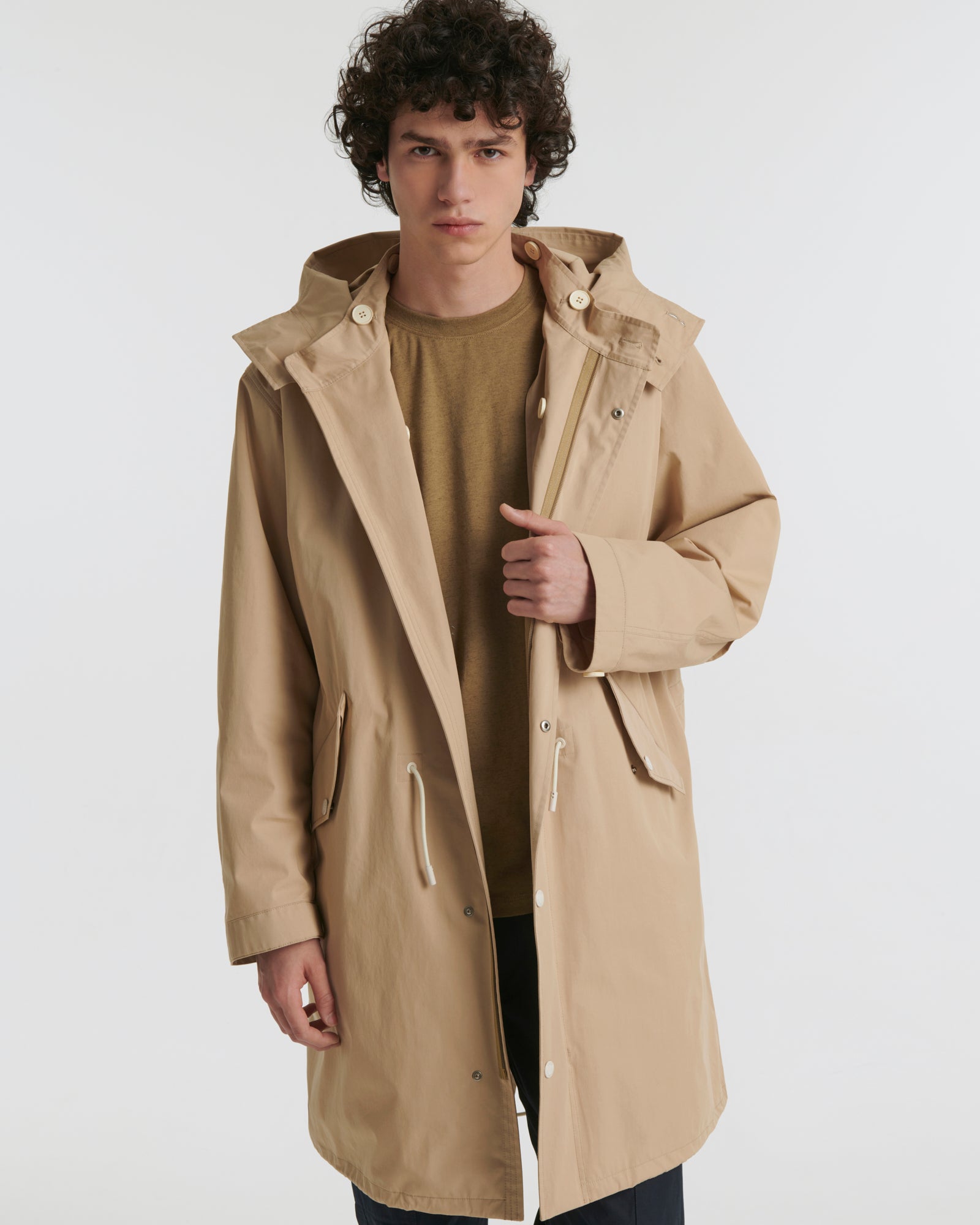 Parka best sale homme beige