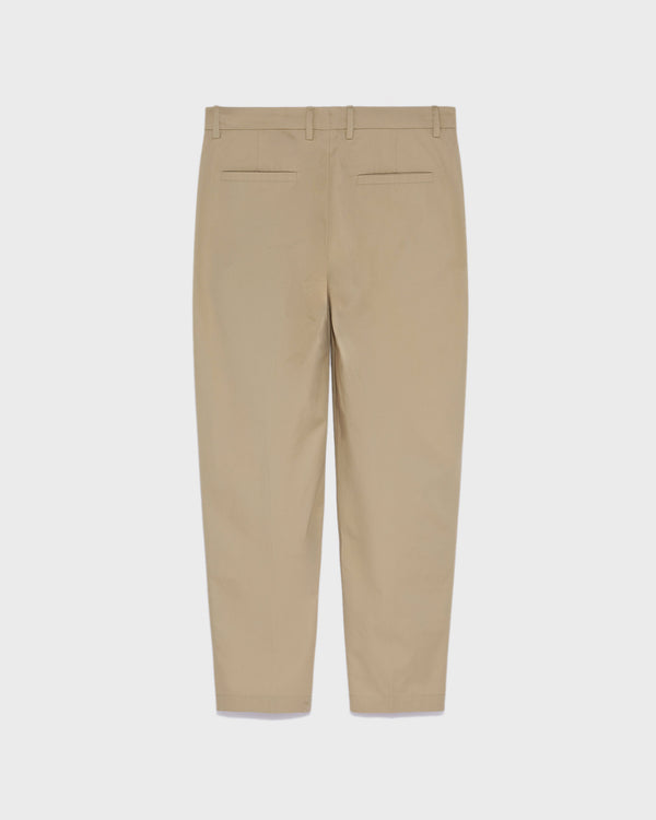 straight cotton trousers - beige - Yves Salomon