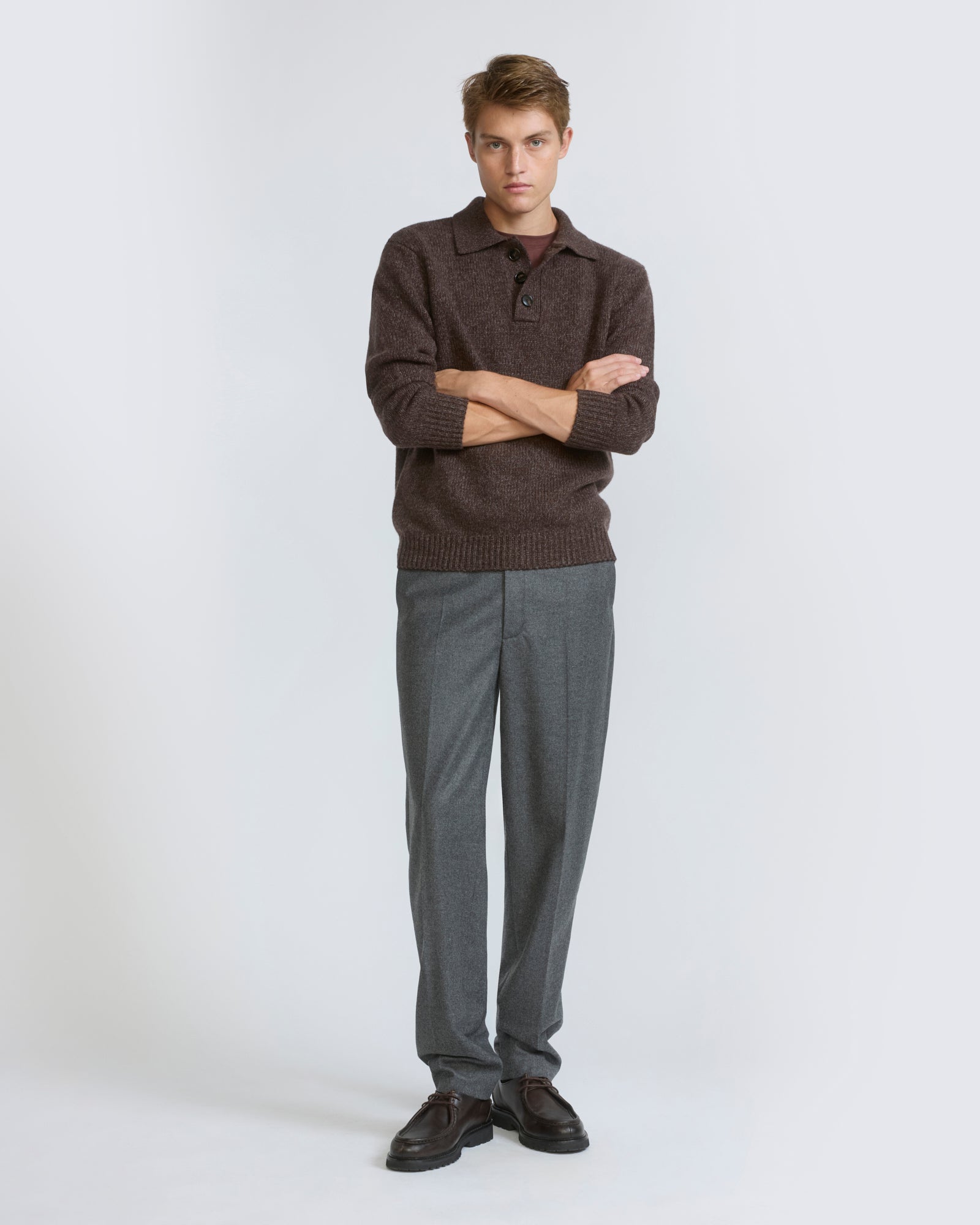 Loro Piana cashmere wool flannel chino pants - Yves Salomon - New Fall/Winter Collection
