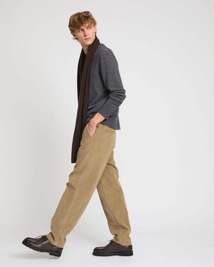 Corduroy straight leg trousers