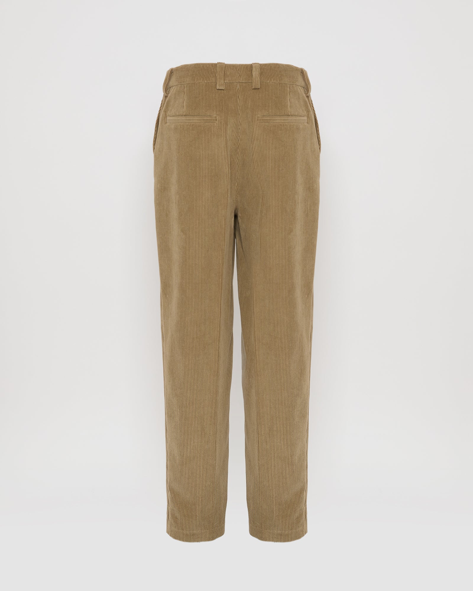 Corduroy straight leg trousers - beige - Winter sale – Yves Salomon US