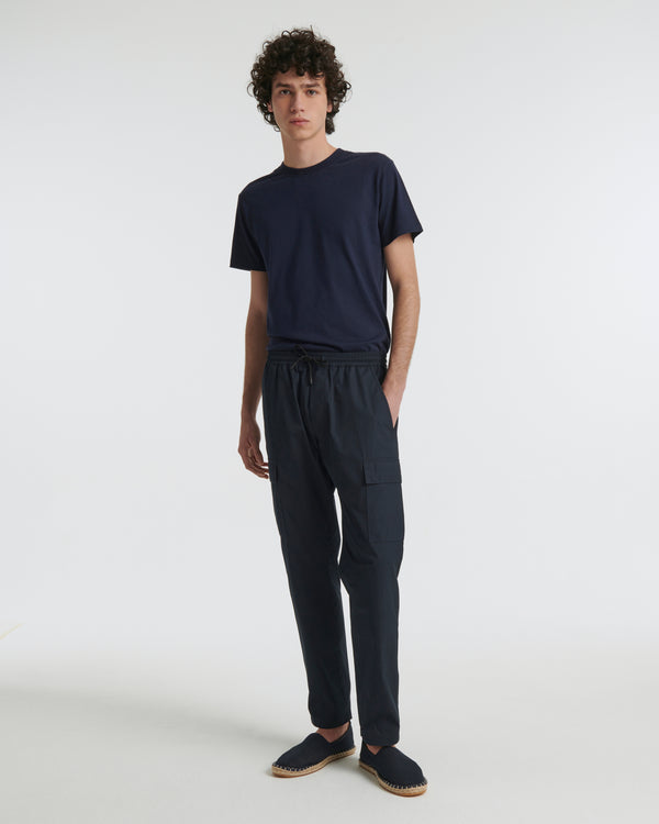 Cotton-blend cargo trousers - blue - Yves Salomon
