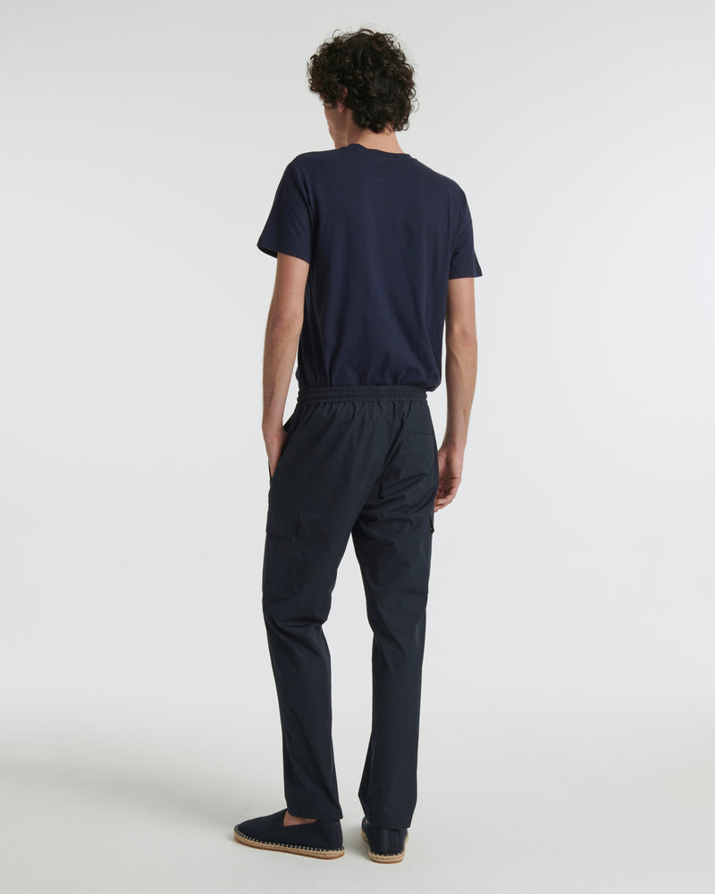 Cotton-blend cargo trousers - blue - Yves Salomon