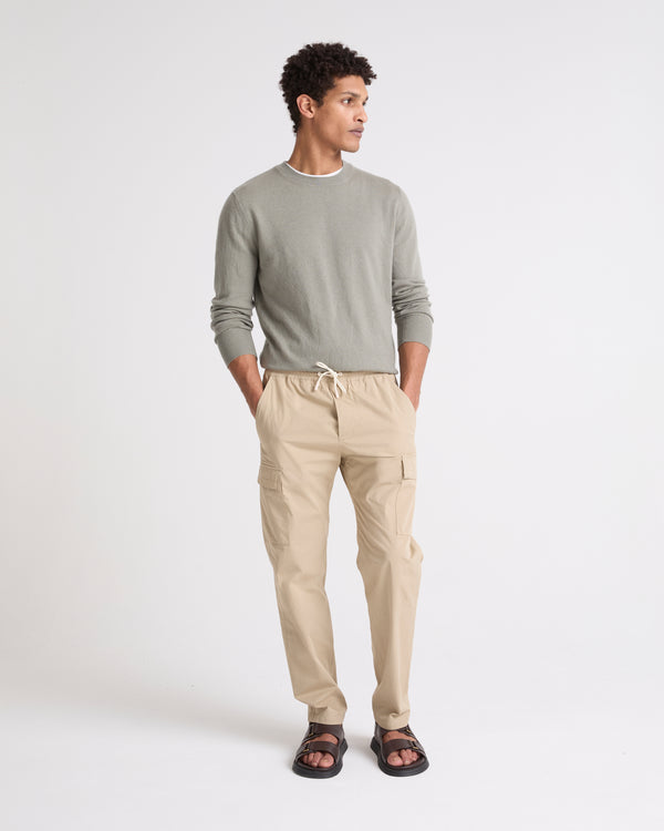 Cotton-blend cargo trousers - beige - Yves Salomon