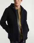 Double-sided wool-cashmere hoodie