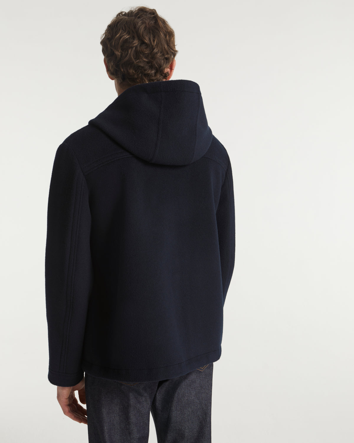 Private sale - Double-sided wool- Cashmere hoodie - navy - Yves Salomon