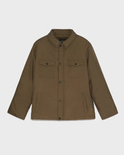 Down overshirt in technical fabric