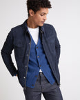 Double-sided velour leather jacket with nappa reverse
