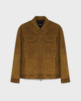 Double-sided velour leather jacket with nappa reverse