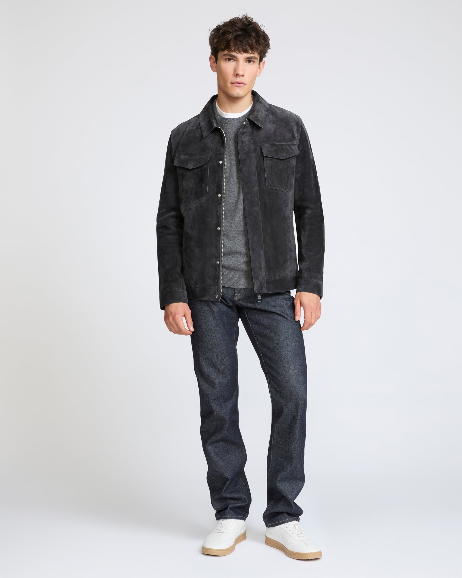 Suede calfskin leather jacket - Yves Salomon - New Fall Winter Collection