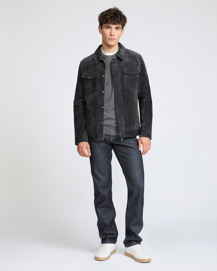 Suede calfskin leather jacket - Yves Salomon - New Fall Winter Collection