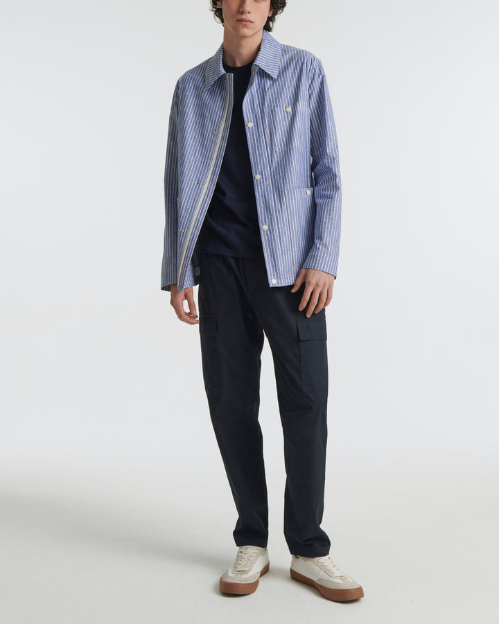 Striped shirt with zipper