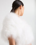 Cropped feather bolero
