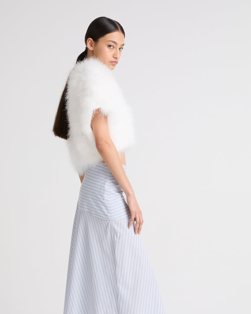 Cropped feather bolero