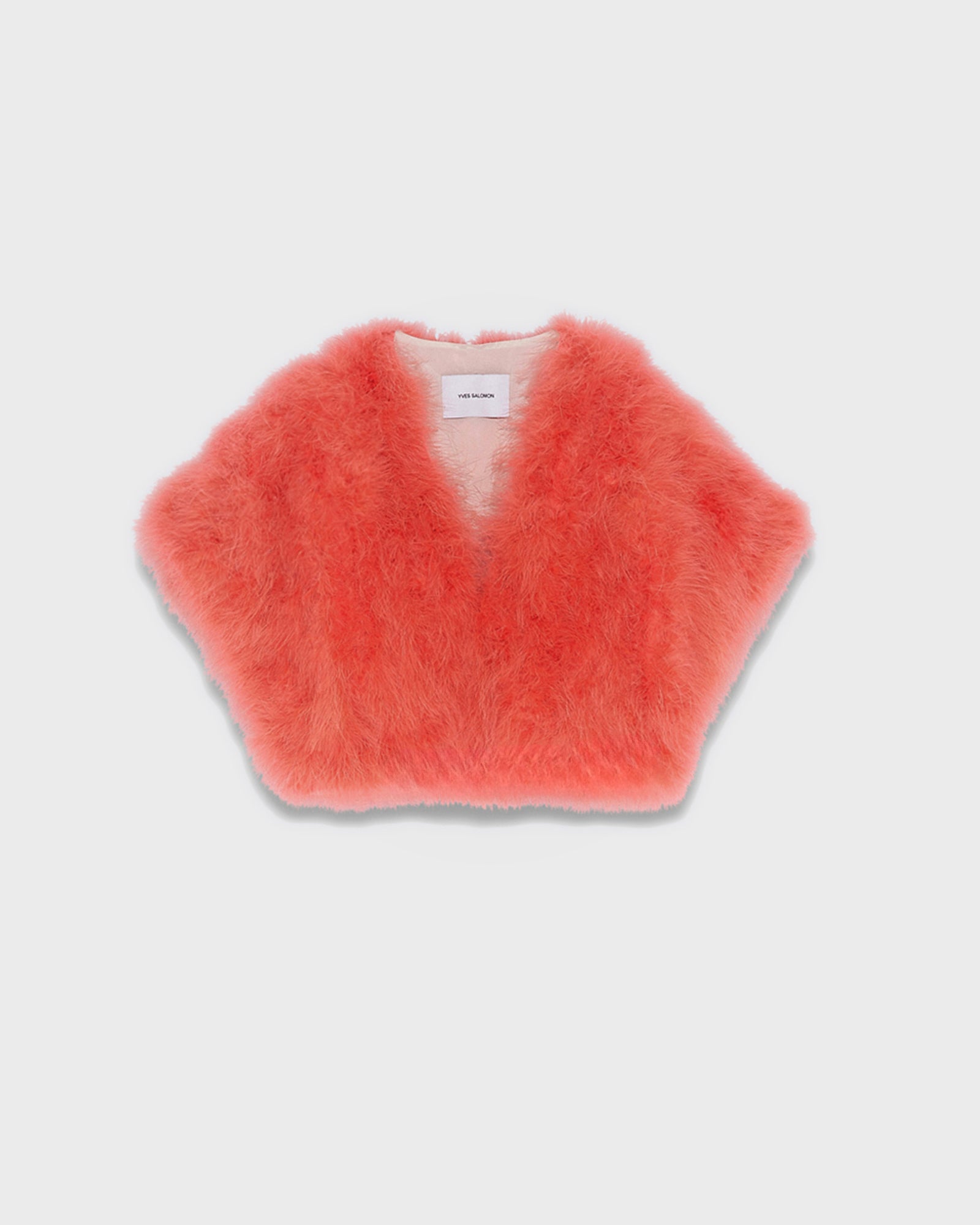 Cropped feather bolero - Fuchsia - Yves Salomon – Yves Salomon US