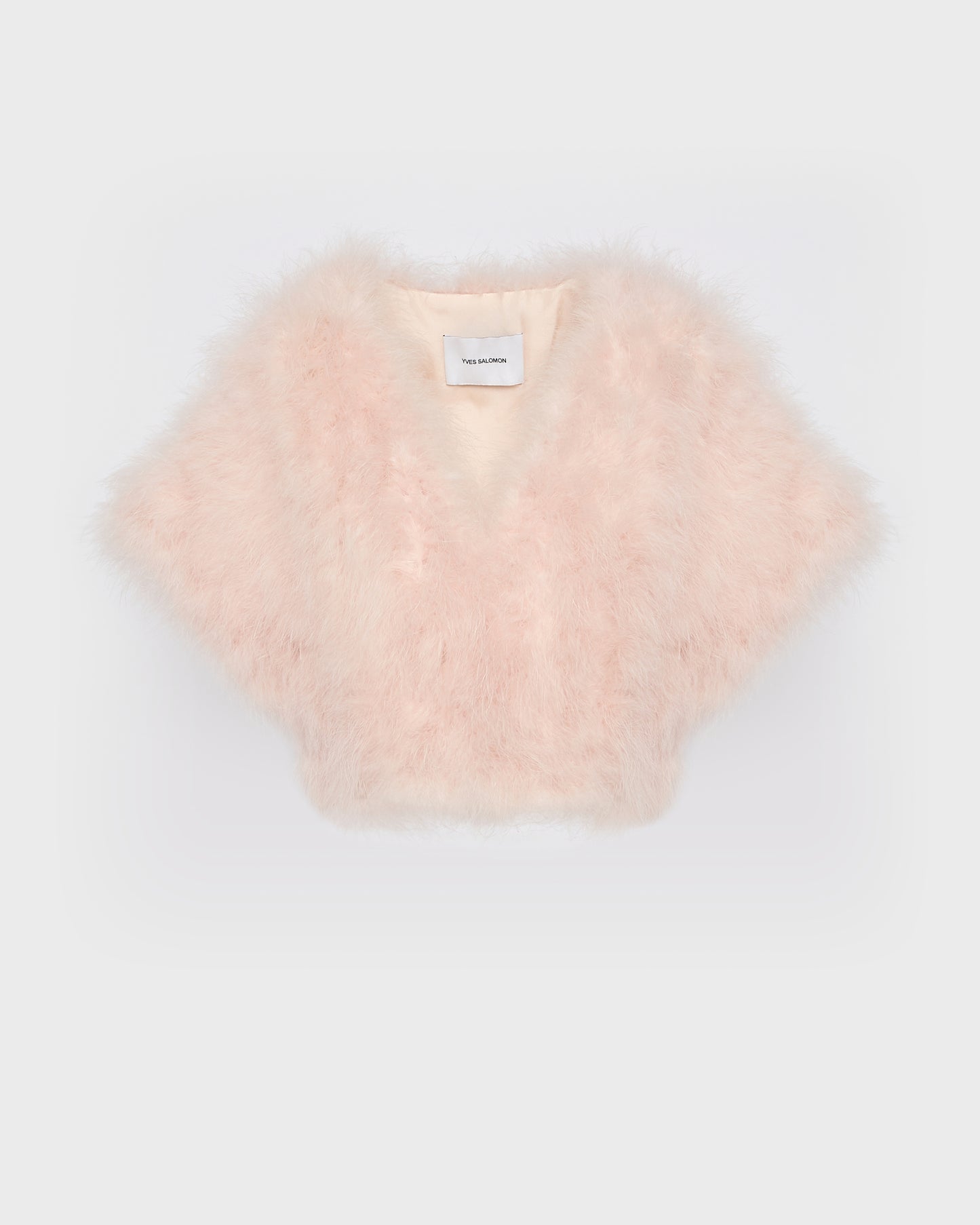 Cropped feather bolero