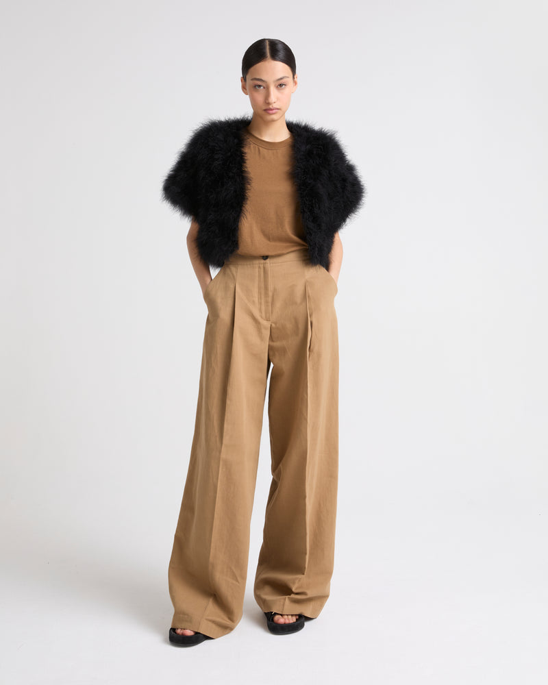 Cropped feather bolero