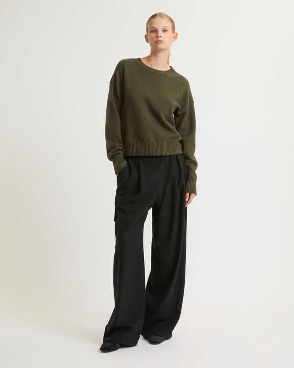 Merino knit jumper-Yves salomon-Winter sale & boxing day