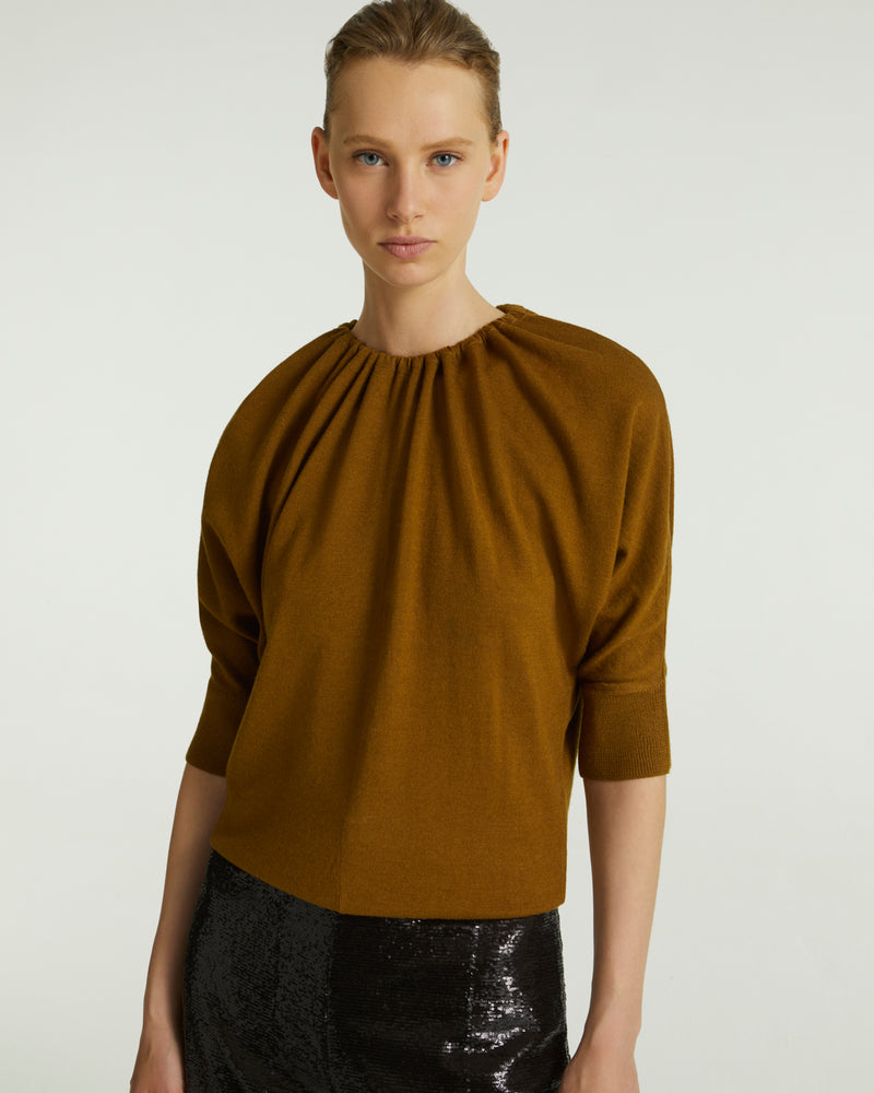 Knit top - brown - Yves Salomon