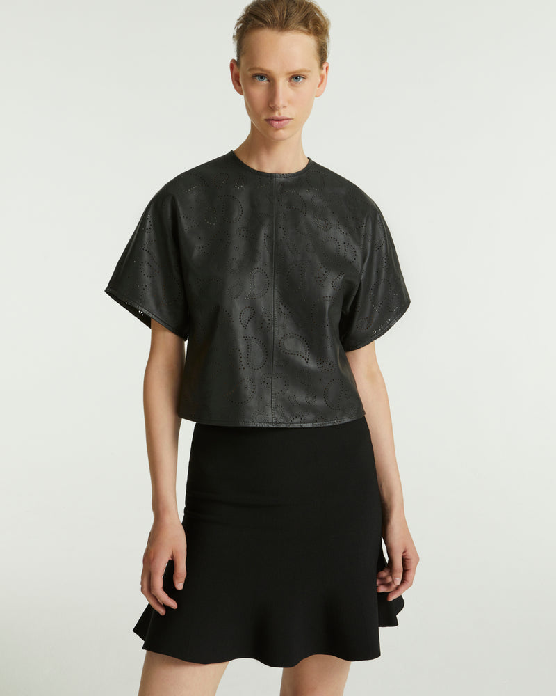 Knit skirt - black - Yves Salomon