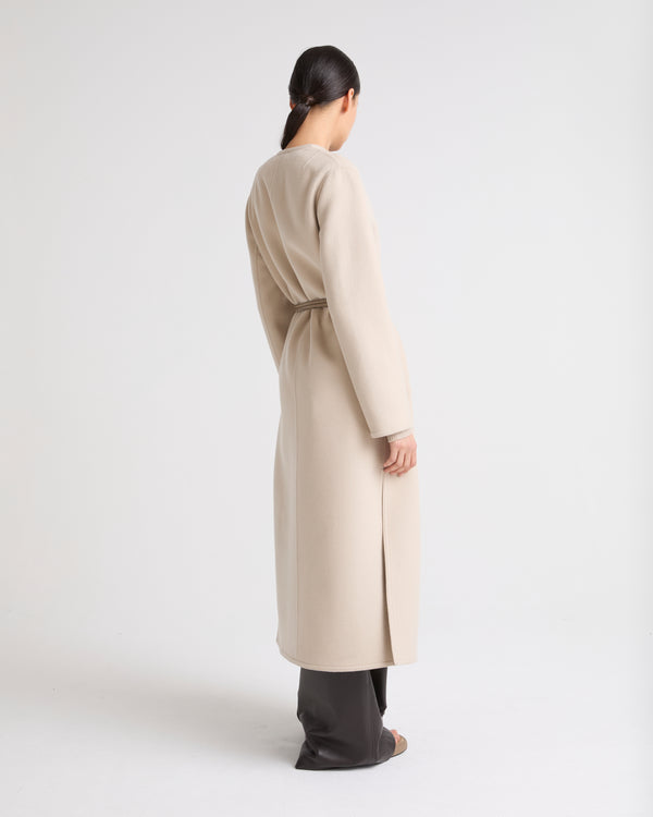 Long double-sided cashmere coat