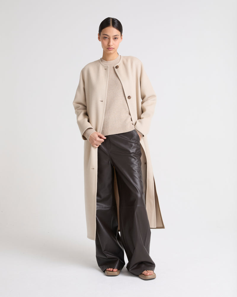 Long double-sided cashmere coat