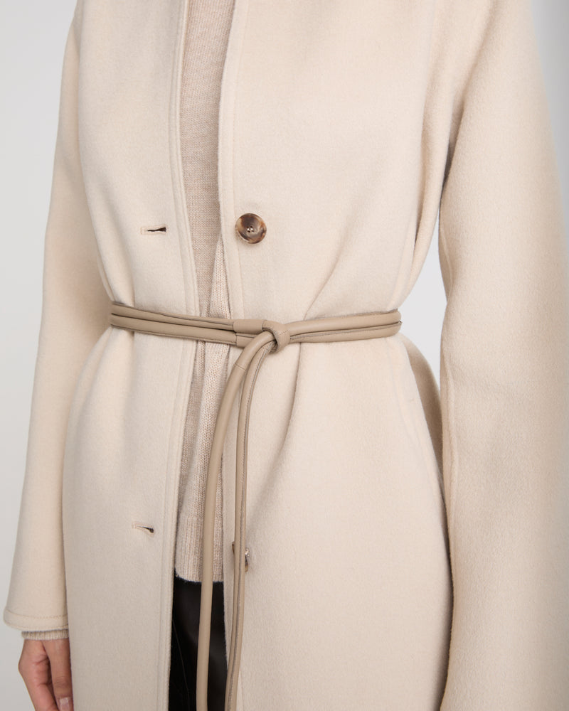 Long double-sided cashmere coat