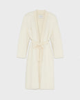 Merino knit and mink long coat