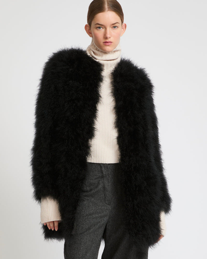 Feather jacket - black - Yves Salomon