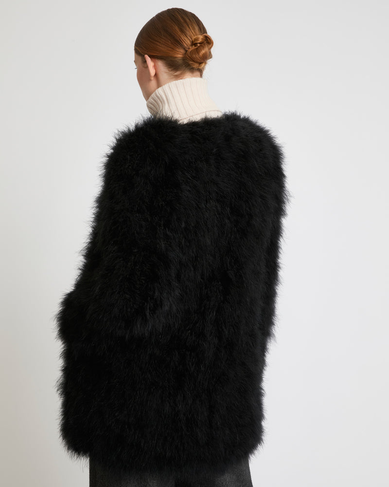 Feather jacket - black - Yves Salomon