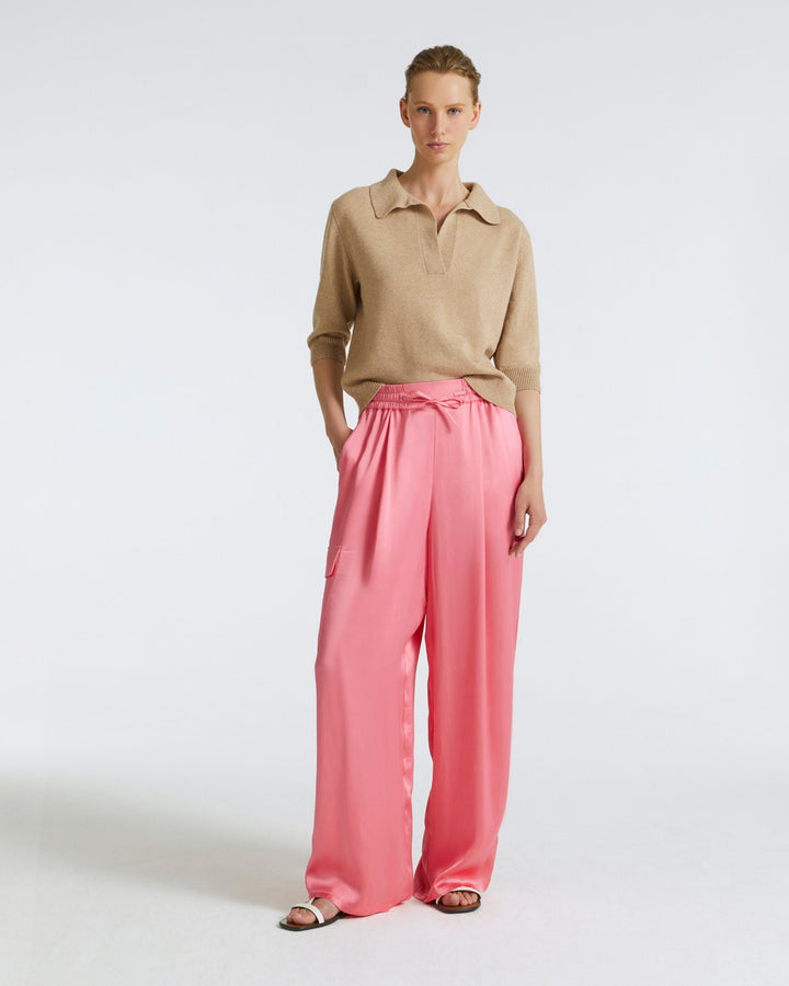 Satin trousers