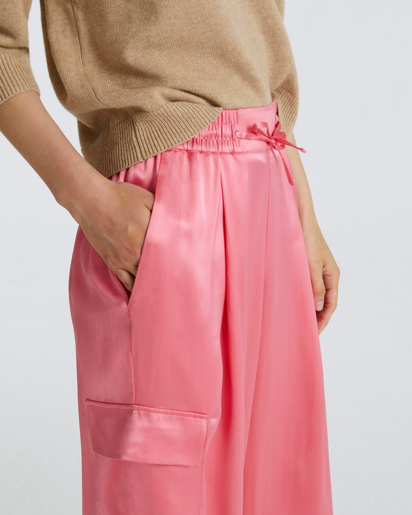Satin trousers