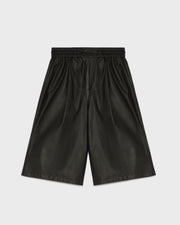 Leather bermuda shorts