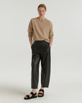 Lamb leather trousers