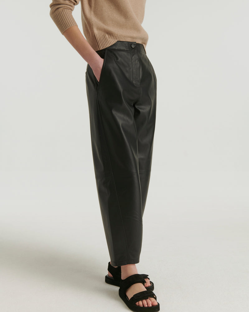 Leather trousers - black - Yves Salomon