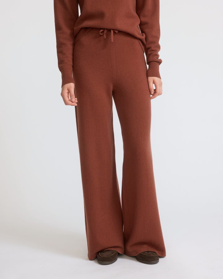 Merino knit wide leg trousers - Yves Salomon - New Fall/Winter Collection