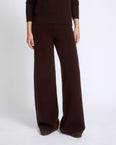 Merino knit wide leg trousers